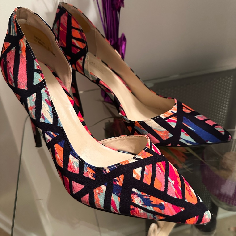 Garden Dream Multi Women Stiletto Pointy Toe Dress Pump